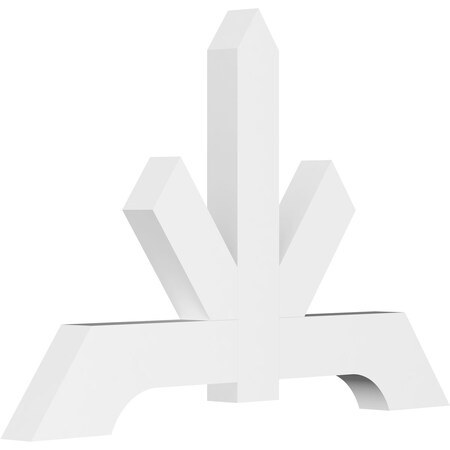 Ekena Millwork Vanguard Architectural Grade PVC Gable Bracket, 60"W x 40"H x 4"D x 6"F, 16/12 Pitch GBP060X40X0406VAN00